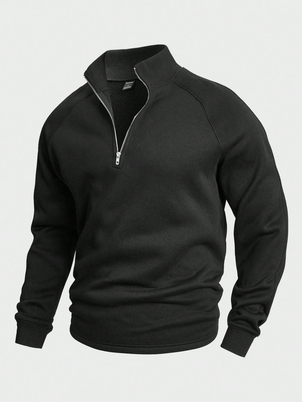 Men's Stand Collar Half-Zip Knitted Sweater