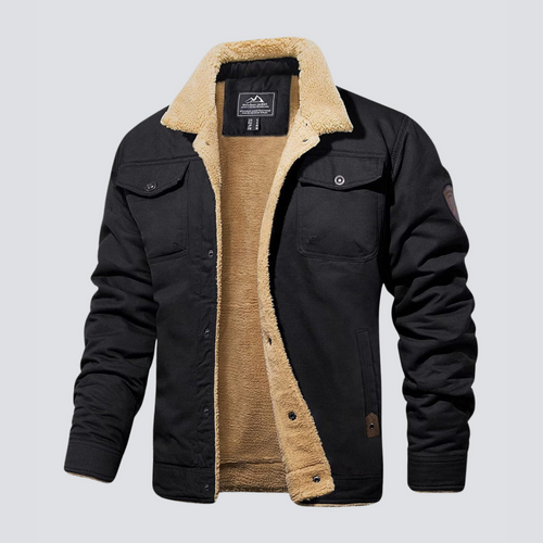 Men's Sherpa-Lined Winter Fleece Jacket