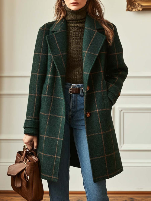 Camille | Women's Tweed Trench Coat Classic Long