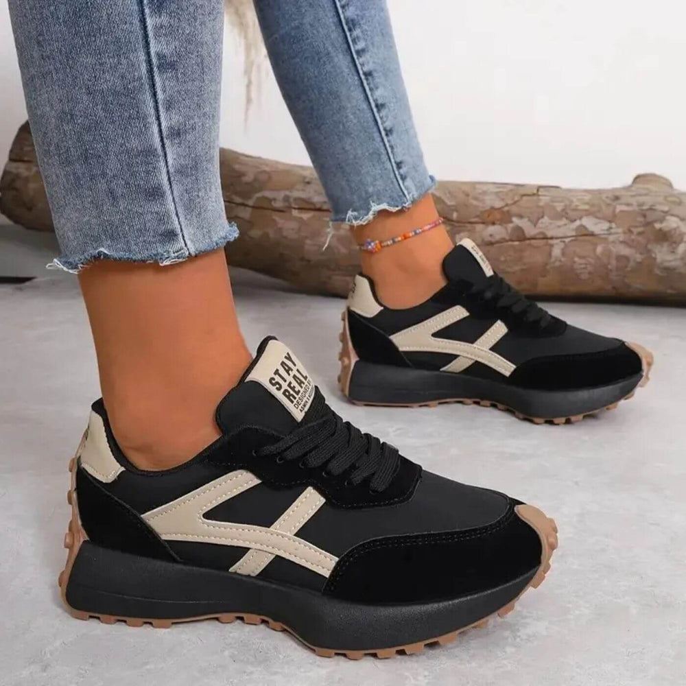 Women's Cushioned Lace-Up Comfort Sneakers