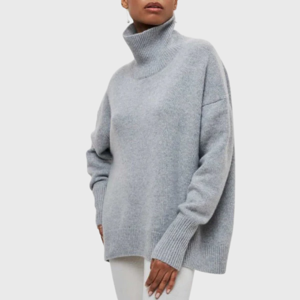 Women's High-Neck Knitted Turtleneck Sweater