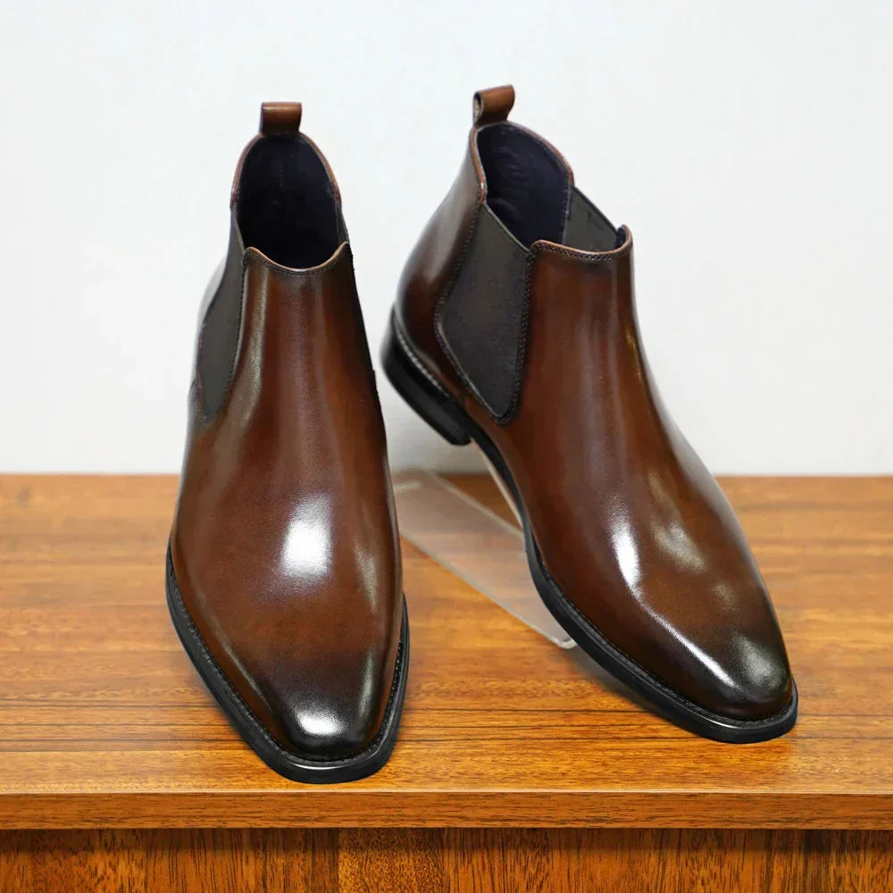 Men's Luxe Glossy Chelsea Boots