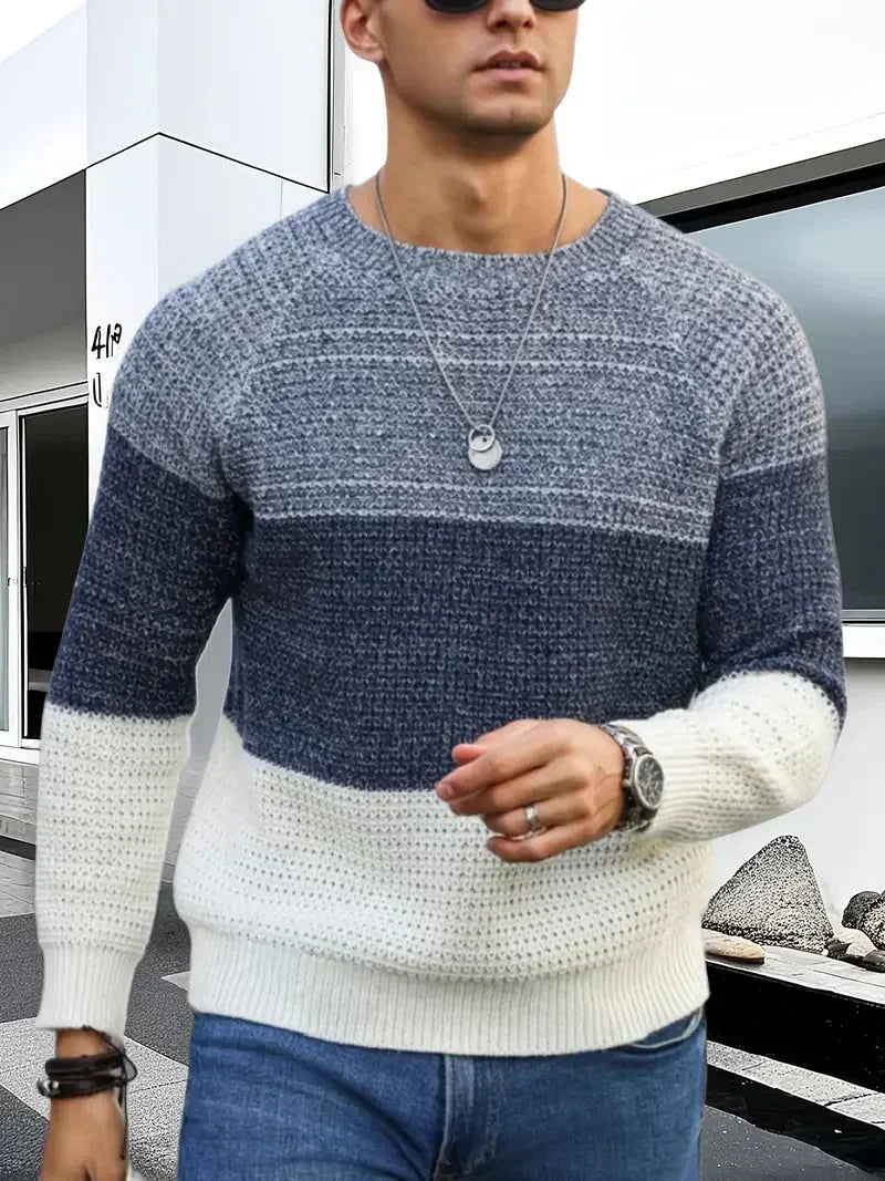 Men's Geometric Pattern Knitted Sweater
