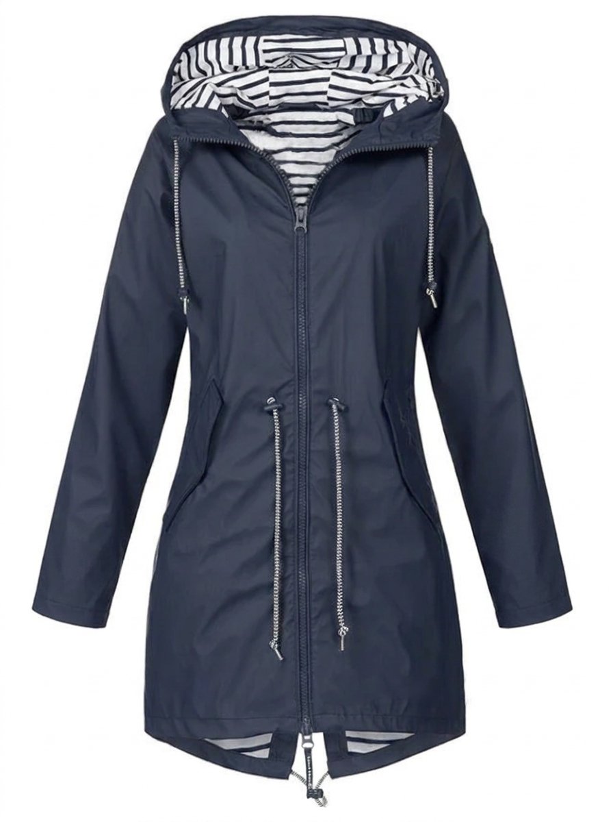 Women's Hooded Longline Waterproof Jacket