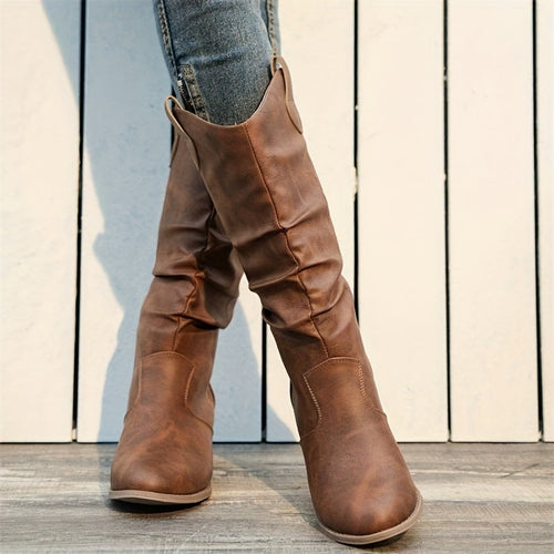 Women's Wide Calf Western Knee Boots