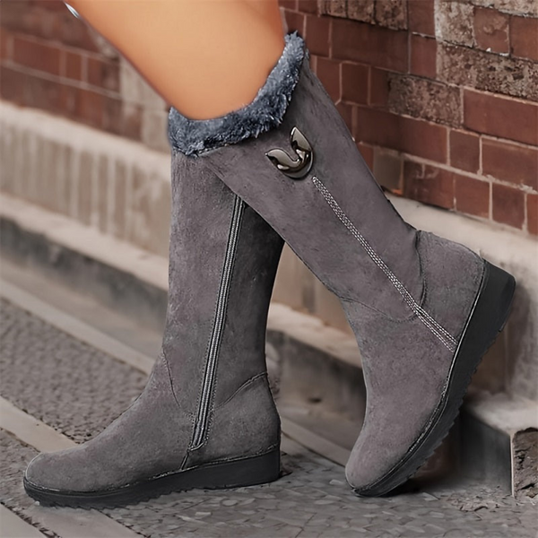 Women's Fleece-Lined Grip Sole Winter Boots