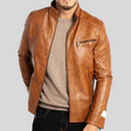Men's Wind-Resistant Leather Jacket