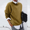 Women's Soft Warm Crew Neck Knitted Sweater