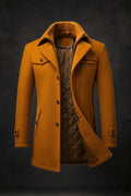 Men's Overcoat Trench Coat with Pockets