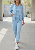 Women's Three-Piece Knitted Lounge Set