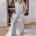 Women's V-Neck Knitted Lounge Set