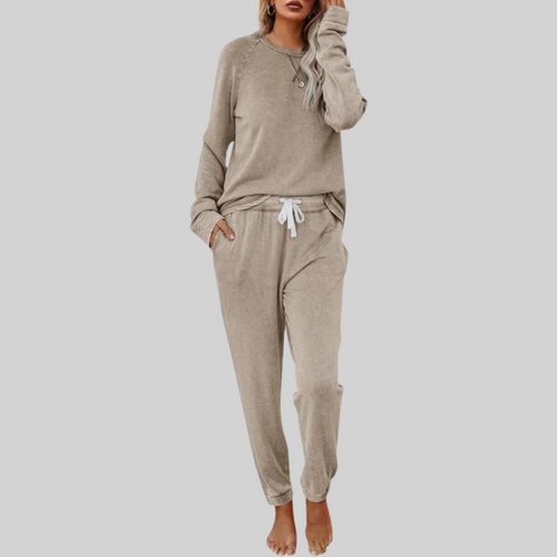 Women's Long-Sleeve Jogger Knitted Lounge Set