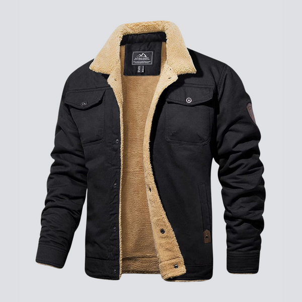 Men's Sherpa-Lined Winter Fleece Jacket