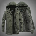 Men's Fur-Lined Hooded Winter Jacket