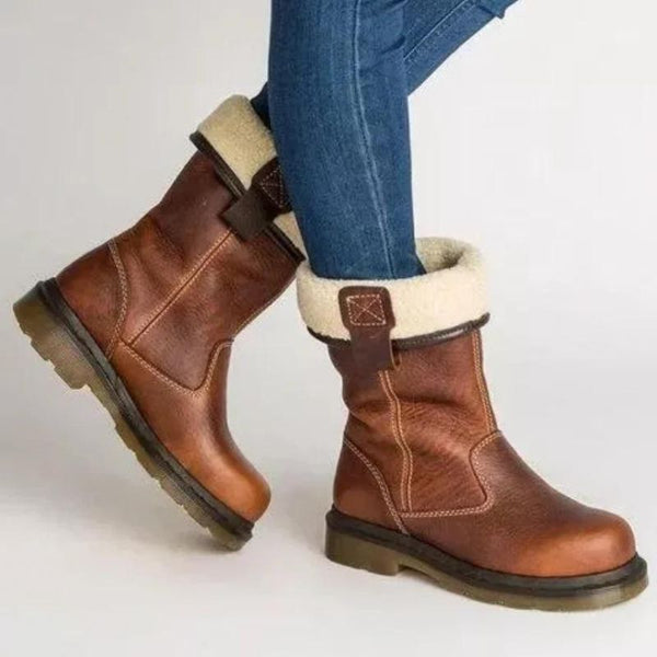 Women's Fur-Lined Slip-On Winter Boots