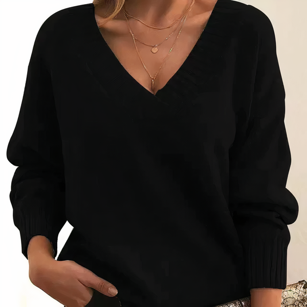 Women's Soft Relaxed Knitted Sweater