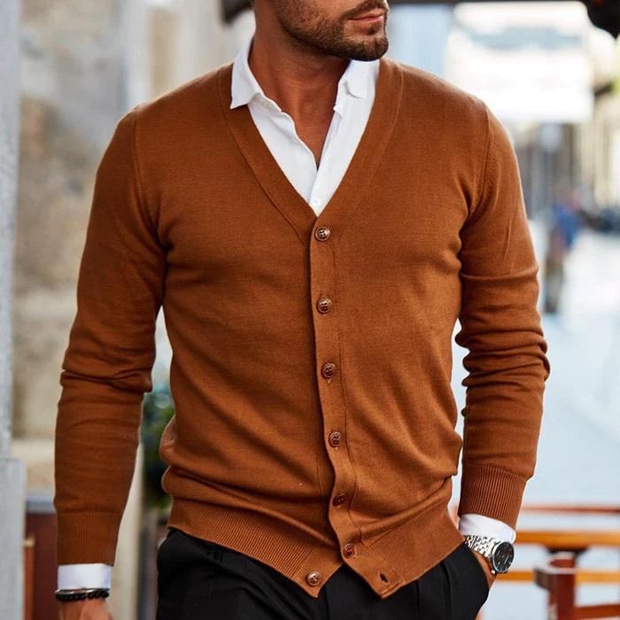 Alden | Men's Cardigan Knit Button Up