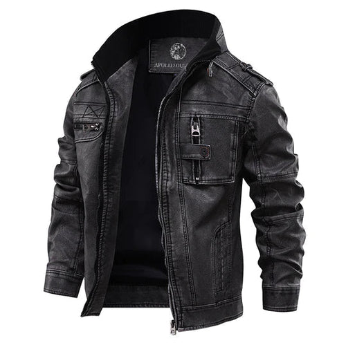 Men's Classic Biker Leather Jacket