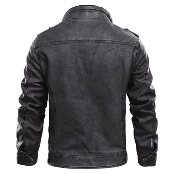 Ambrose | Men's Biker Leather Jacket Bomber