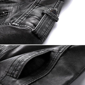 Ambrose | Men's Biker Leather Jacket Bomber