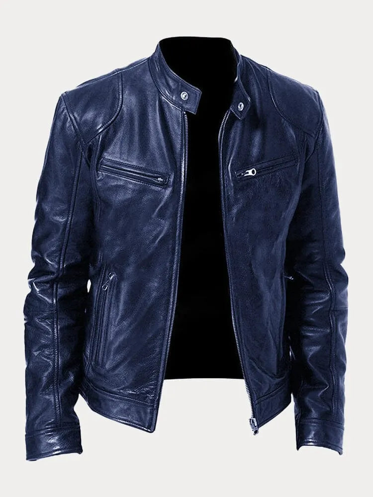 Archer | Men's Leather Jacket Faux Bomber Biker