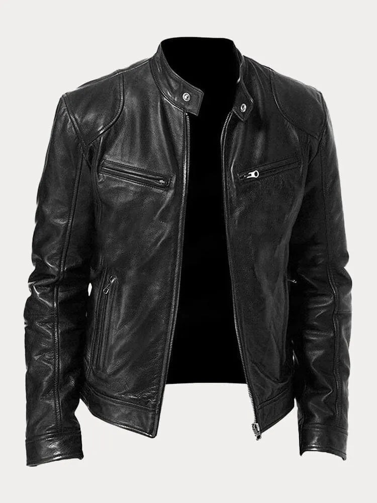Archer | Men's Leather Jacket Faux Bomber Biker