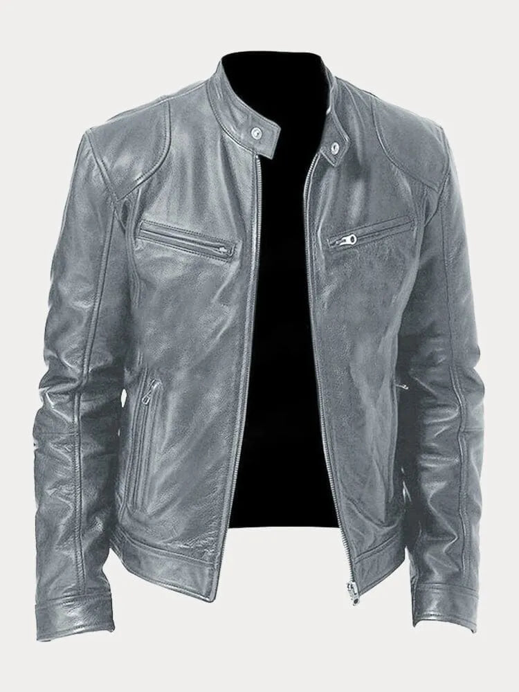 Archer | Men's Leather Jacket Faux Bomber Biker