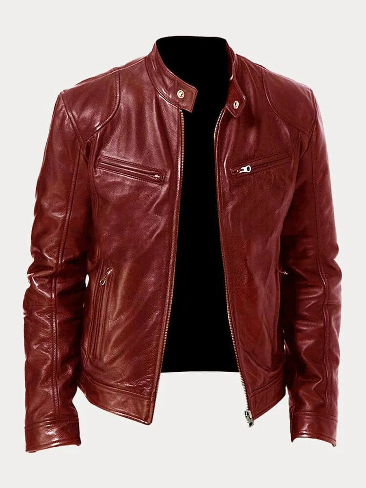 Archer | Men's Leather Jacket Faux Bomber Biker