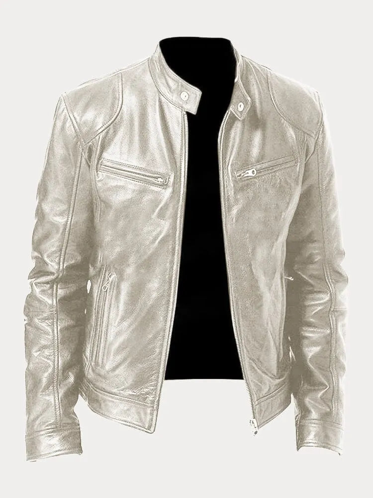 Archer | Men's Leather Jacket Faux Bomber Biker