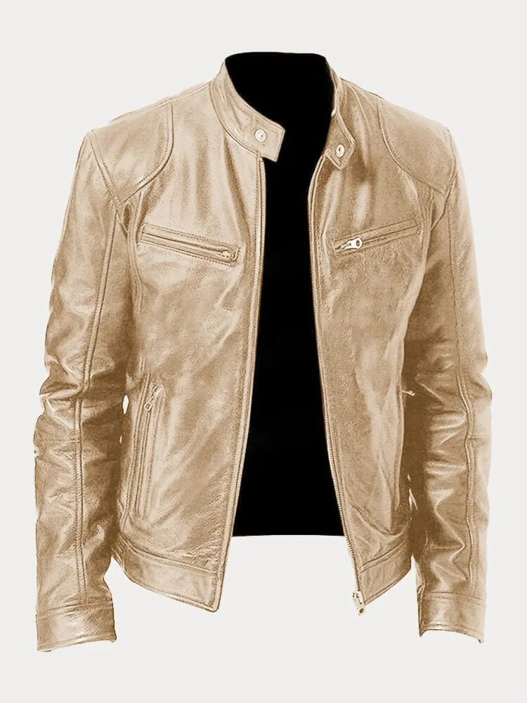 Archer | Men's Leather Jacket Faux Bomber Biker