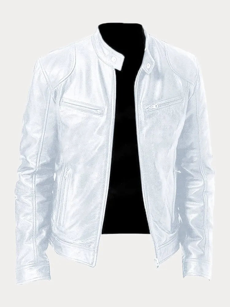 Archer | Men's Leather Jacket Faux Bomber Biker