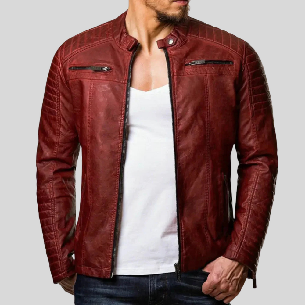 Arthur | Men's Leather Jacket Windbreaker Bomber