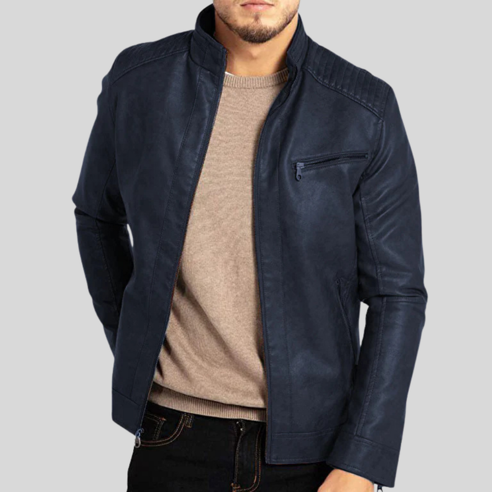 Arthur | Men's Leather Jacket Windbreaker Bomber