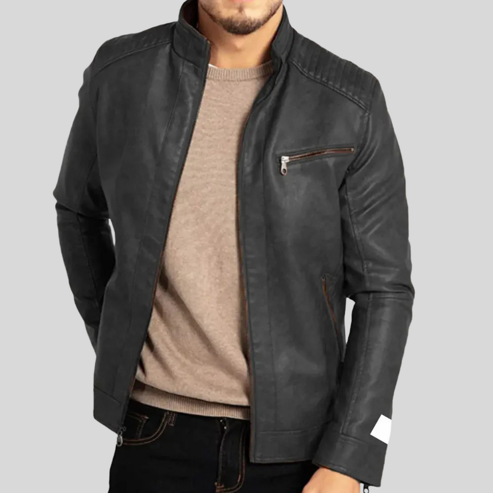 Arthur | Men's Leather Jacket Windbreaker Bomber