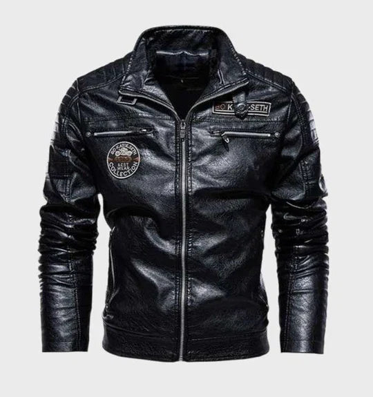 Asher | Men's Leather Jacket Biker Bomber Faux