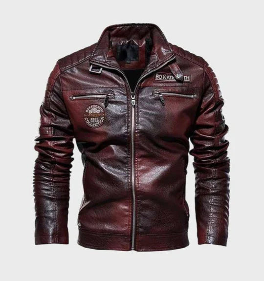 Asher | Men's Leather Jacket Biker Bomber Faux