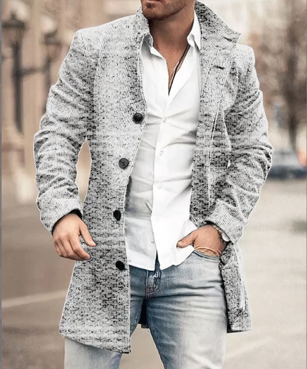 August | Men's Trench Coat Long Overcoat