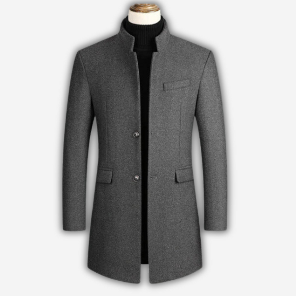 Bartholomew | Men's Wool Trench Coat Long Overcoat