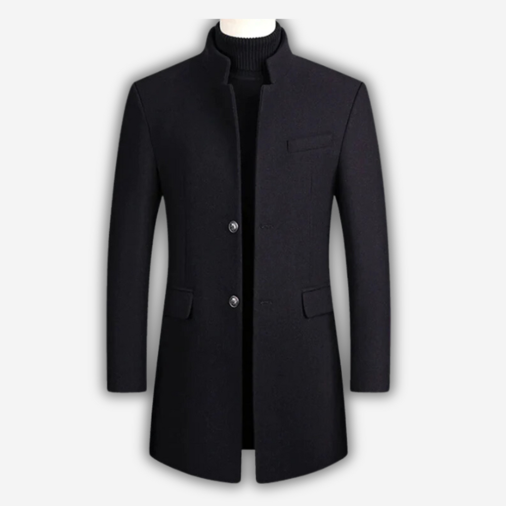 Bartholomew | Men's Wool Trench Coat Long Overcoat
