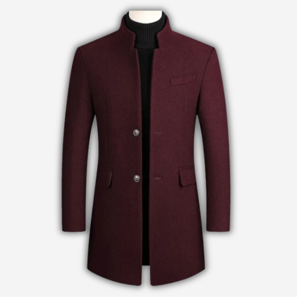 Bartholomew | Men's Wool Trench Coat Long Overcoat