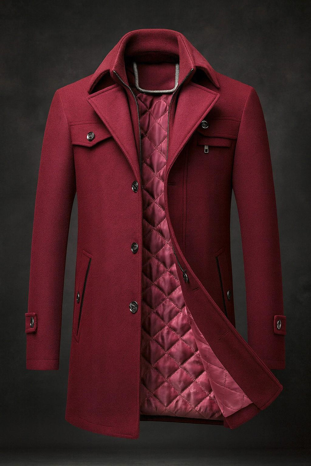 Beckett | Men's Overcoat Trench Coat Long Wool