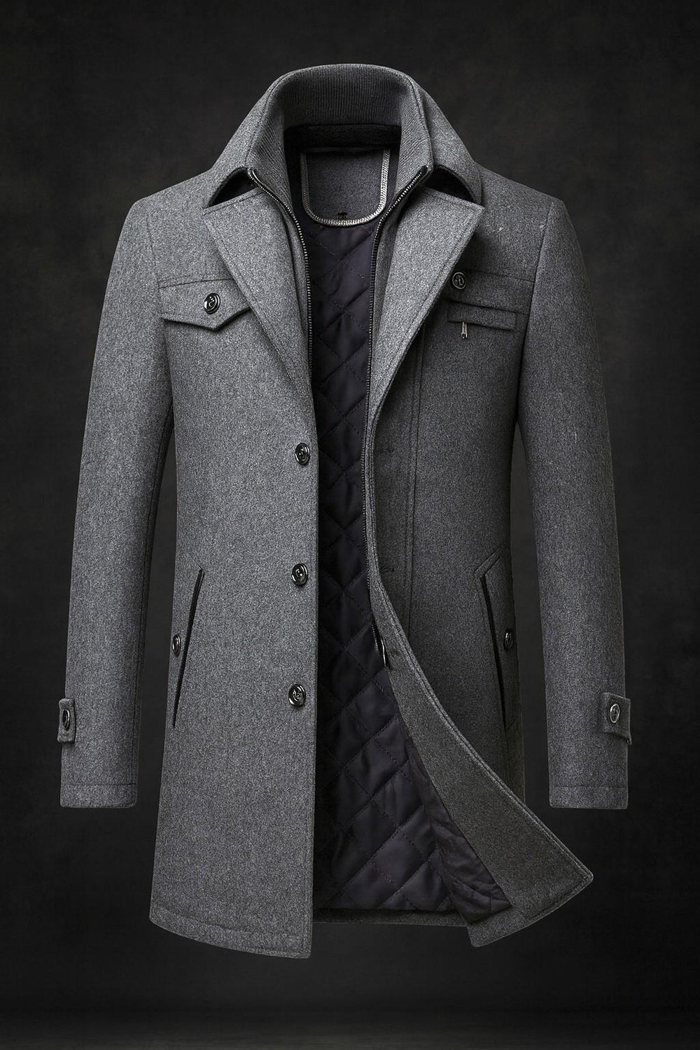 Beckett | Men's Overcoat Trench Coat Long Wool