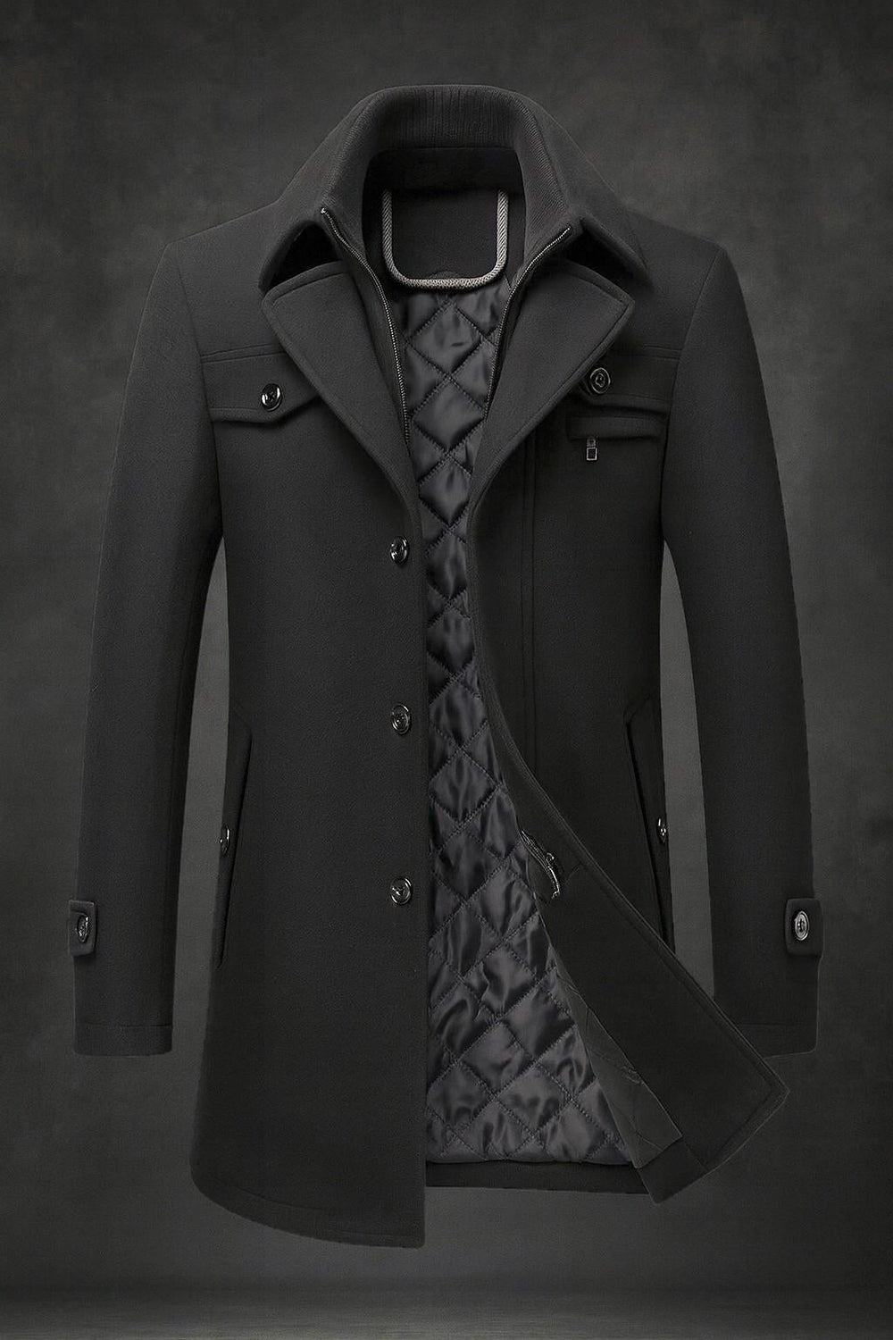 Beckett | Men's Overcoat Trench Coat Long Wool