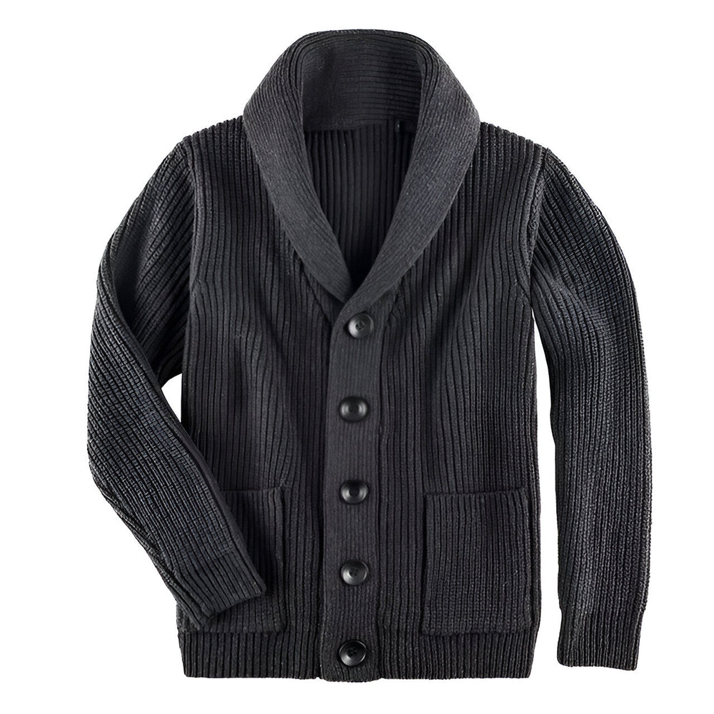Broderick | Men's Cable Knit Cardigan Button Up