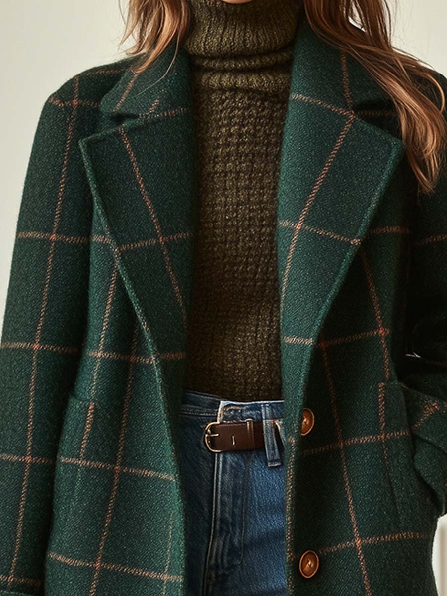 Camille | Women's Tweed Trench Coat Classic Long