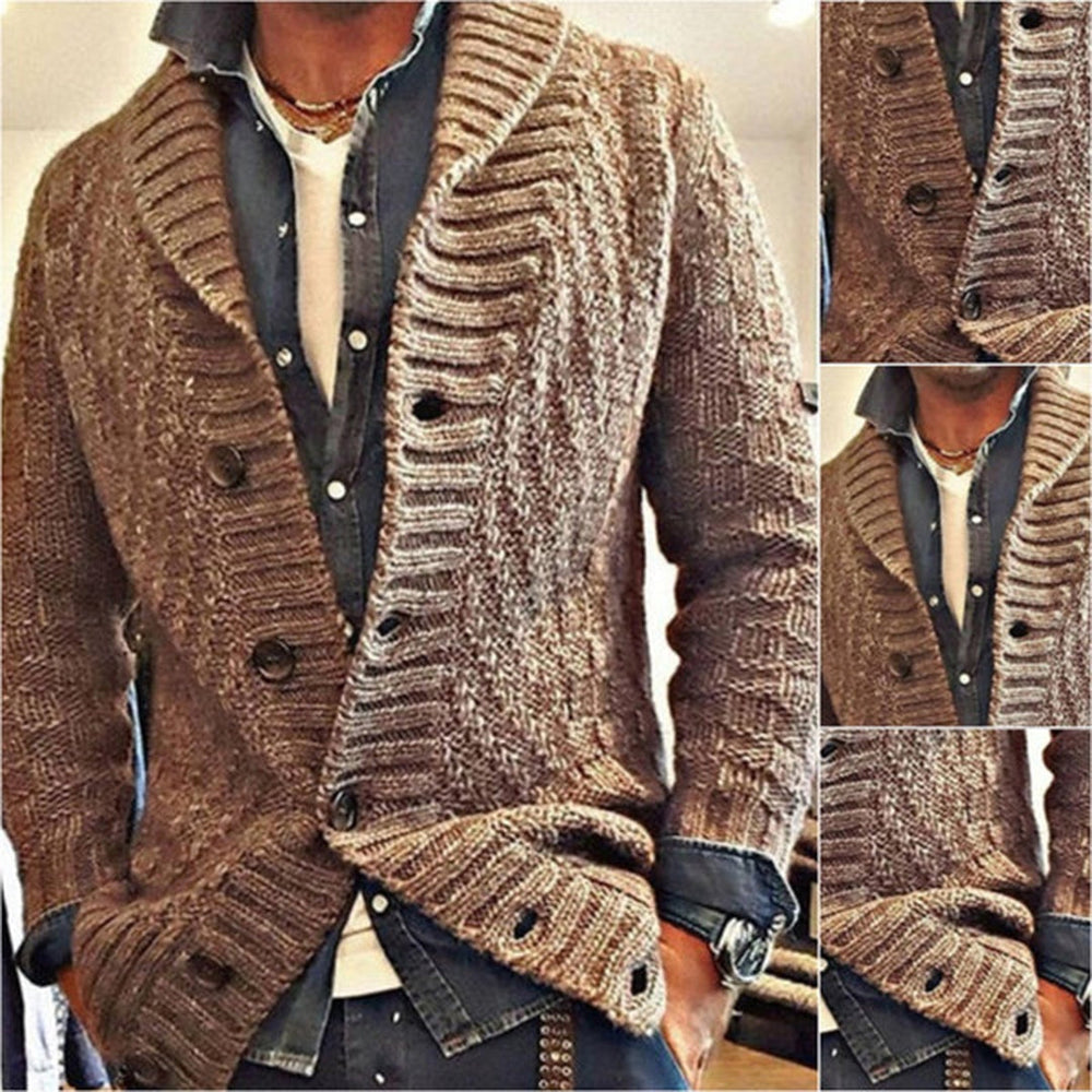 Corbin | Men's Cable Knit Cardigan Shawl Collar