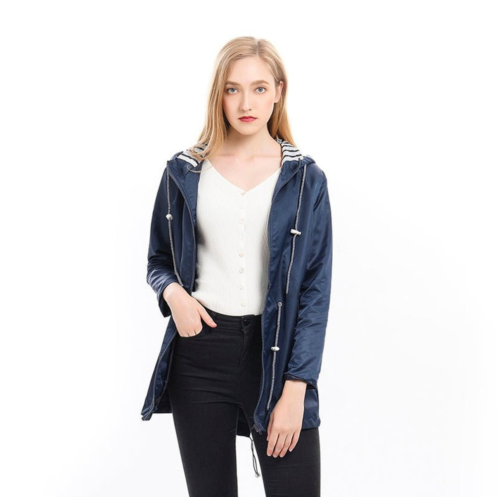 Daphne | Women's Hooded Belted Rain Jacket