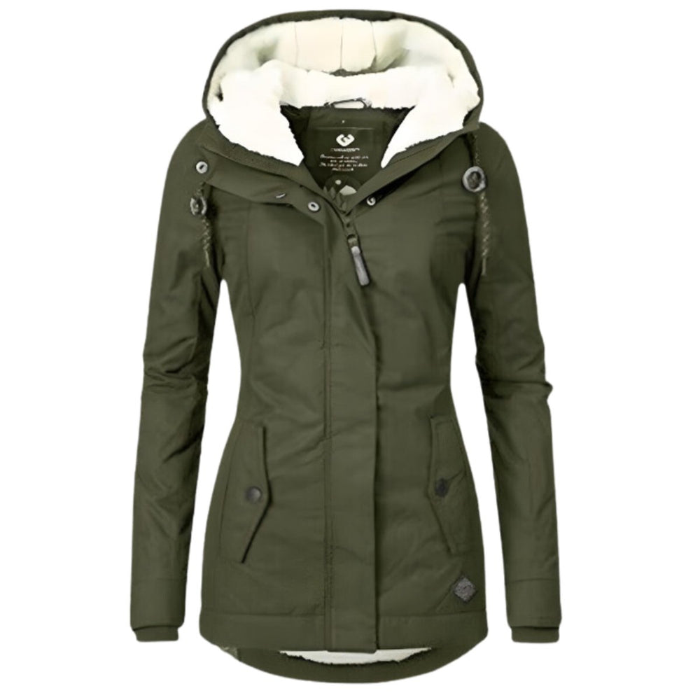 Delia | Women's Parka Rain Jacket Hooded