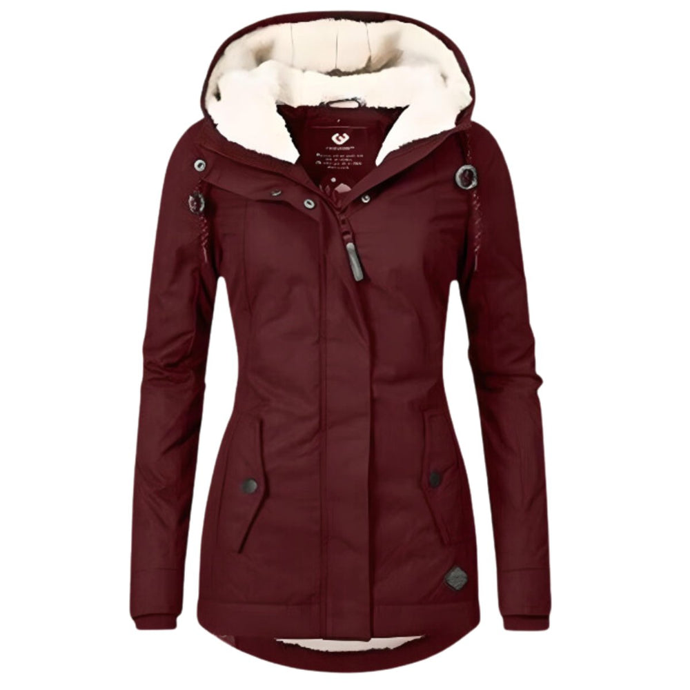 Delia | Women's Parka Rain Jacket Hooded