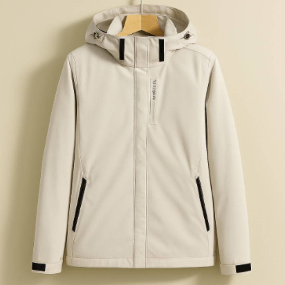 Della | Women's Hooded Zip up Rain Jacket